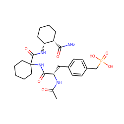 CC(=O)N[C@@H](Cc1ccc(CP(=O)(O)O)cc1)C(=O)NC1(C(=O)N[C@@H]2CCCC[C@@H]2C(N)=O)CCCCC1 ZINC000026396323