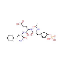 CC(=O)N[C@@H](Cc1ccc(OP(=O)(O)O)cc1)C(=O)N[C@@H](CCC(=O)O)C(=O)N[C@@H](CCC1CCCCC1)C(N)=O ZINC000029563881