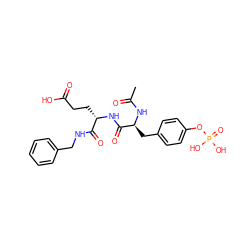 CC(=O)N[C@@H](Cc1ccc(OP(=O)(O)O)cc1)C(=O)N[C@@H](CCC(=O)O)C(=O)NCc1ccccc1 ZINC000013556656