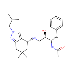 CC(=O)N[C@@H](Cc1ccccc1)[C@H](O)CN[C@@H]1CC(C)(C)Cc2nn(CC(C)C)cc21 ZINC000095576187