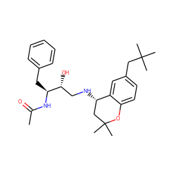 CC(=O)N[C@@H](Cc1ccccc1)[C@H](O)CN[C@H]1CC(C)(C)Oc2ccc(CC(C)(C)C)cc21 ZINC000095579585