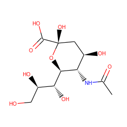 CC(=O)N[C@@H]1[C@@H]([C@H](O)[C@H](O)CO)O[C@](O)(C(=O)O)C[C@H]1O ZINC000001532590