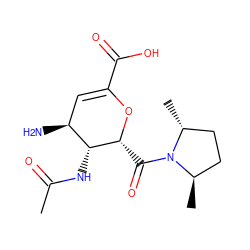 CC(=O)N[C@@H]1[C@@H](N)C=C(C(=O)O)O[C@@H]1C(=O)N1[C@H](C)CC[C@H]1C ZINC000027883904