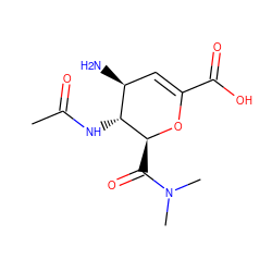 CC(=O)N[C@@H]1[C@@H](N)C=C(C(=O)O)O[C@H]1C(=O)N(C)C ZINC000013778723