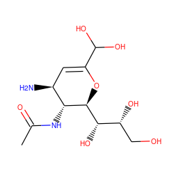 CC(=O)N[C@@H]1[C@@H](N)C=C(C(O)O)O[C@H]1[C@@H](O)[C@H](O)CO ZINC000013802906