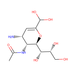 CC(=O)N[C@@H]1[C@H](N)C=C(C(O)O)O[C@H]1[C@@H](O)[C@H](O)CO ZINC000013802909