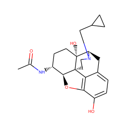 CC(=O)N[C@@H]1CC[C@@]2(O)[C@H]3Cc4ccc(O)c5c4[C@@]2(CCN3CC2CC2)[C@H]1O5 ZINC000013649980