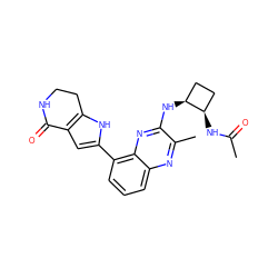 CC(=O)N[C@@H]1CC[C@@H]1Nc1nc2c(-c3cc4c([nH]3)CCNC4=O)cccc2nc1C ZINC000222361444