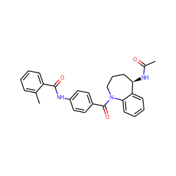 CC(=O)N[C@@H]1CCCN(C(=O)c2ccc(NC(=O)c3ccccc3C)cc2)c2ccccc21 ZINC000013758014