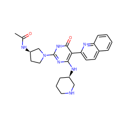 CC(=O)N[C@@H]1CCN(c2nc(N[C@@H]3CCCNC3)c(-c3ccc4ccccc4n3)c(=O)[nH]2)C1 ZINC000220799843