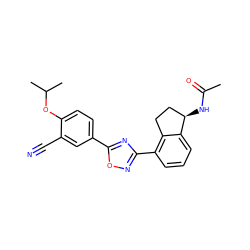 CC(=O)N[C@@H]1CCc2c(-c3noc(-c4ccc(OC(C)C)c(C#N)c4)n3)cccc21 ZINC000117428793