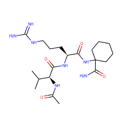 CC(=O)N[C@H](C(=O)N[C@@H](CCCNC(=N)N)C(=O)NC1(C(N)=O)CCCCC1)C(C)C ZINC000149747010