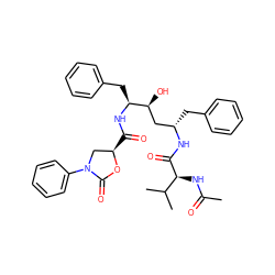 CC(=O)N[C@H](C(=O)N[C@@H](Cc1ccccc1)C[C@H](O)[C@H](Cc1ccccc1)NC(=O)[C@@H]1CN(c2ccccc2)C(=O)O1)C(C)C ZINC000014965626