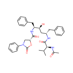 CC(=O)N[C@H](C(=O)N[C@@H](Cc1ccccc1)C[C@H](O)[C@H](Cc1ccccc1)NC(=O)[C@H]1CN(c2ccccc2)C(=O)O1)C(C)C ZINC000014965620