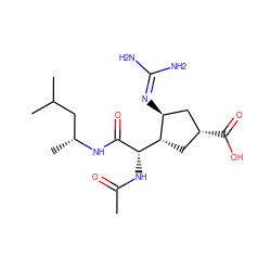 CC(=O)N[C@H](C(=O)N[C@H](C)CC(C)C)[C@H]1C[C@@H](C(=O)O)C[C@@H]1N=C(N)N ZINC000013560200