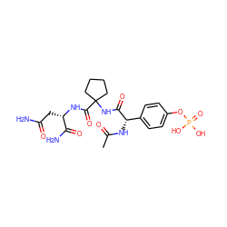 CC(=O)N[C@H](C(=O)NC1(C(=O)N[C@@H](CC(N)=O)C(N)=O)CCCC1)c1ccc(OP(=O)(O)O)cc1 ZINC000026732137