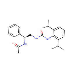 CC(=O)N[C@H](CNC(=O)Nc1c(C(C)C)cccc1C(C)C)c1ccccc1 ZINC000013737132