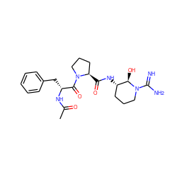 CC(=O)N[C@H](Cc1ccccc1)C(=O)N1CCC[C@H]1C(=O)N[C@H]1CCCN(C(=N)N)[C@@H]1O ZINC000028765957