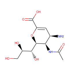 CC(=O)N[C@H]1[C@@H]([C@H](O)[C@H](O)CO)OC(C(=O)O)=C[C@H]1N ZINC000003870991