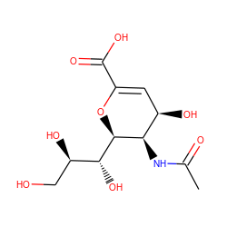 CC(=O)N[C@H]1[C@@H]([C@H](O)[C@H](O)CO)OC(C(=O)O)=C[C@H]1O ZINC000003870797