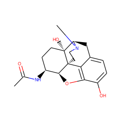 CC(=O)N[C@H]1CC[C@@]2(O)[C@H]3Cc4ccc(O)c5c4[C@@]2(CCN3C)[C@H]1O5 ZINC000026143805