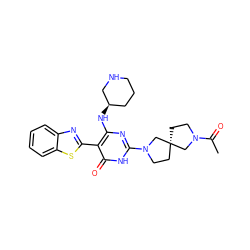 CC(=O)N1CC[C@@]2(CCN(c3nc(N[C@@H]4CCCNC4)c(-c4nc5ccccc5s4)c(=O)[nH]3)C2)C1 ZINC001772606682