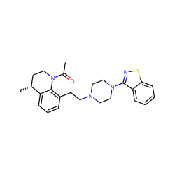 CC(=O)N1CC[C@@H](C)c2cccc(CCN3CCN(c4nsc5ccccc45)CC3)c21 ZINC000028527650