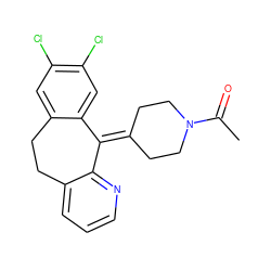 CC(=O)N1CCC(=C2c3cc(Cl)c(Cl)cc3CCc3cccnc32)CC1 ZINC000013861065