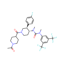 CC(=O)N1CCC(C(=O)N2CC[C@@H](N(C)C(=O)N(C)c3cc(C(F)(F)F)cc(C(F)(F)F)c3)[C@H](c3ccc(F)cc3)C2)CC1 ZINC000096177818