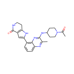 CC(=O)N1CCC(Nc2nc3c(-c4cc5c([nH]4)CCNC5=O)cccc3nc2C)CC1 ZINC000222388285