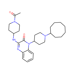 CC(=O)N1CCC(Nc2nc3ccccc3n(C3CCN(C4CCCCCCC4)CC3)c2=O)CC1 ZINC000114764099