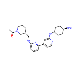 CC(=O)N1CCC[C@H](CNc2cccc(-c3ccnc(N[C@H]4CC[C@H](N)CC4)c3)n2)C1 ZINC000261095787