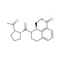 CC(=O)N1CCC[C@H]1C(=O)N1CCc2cccc3c2[C@@H]1CNC3=O ZINC000045354531