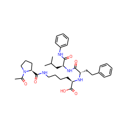 CC(=O)N1CCC[C@H]1C(=O)NCCCC[C@@H](N[C@@H](CCc1ccccc1)C(=O)N[C@@H](CC(C)C)C(=O)Nc1ccccc1)C(=O)O ZINC000026983143