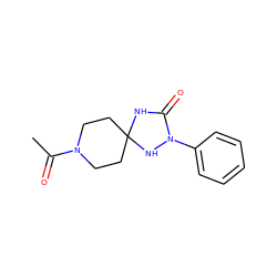 CC(=O)N1CCC2(CC1)NC(=O)N(c1ccccc1)N2 ZINC000001431710