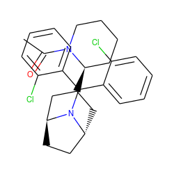 CC(=O)N1CCCC[C@H]1C1C[C@@H]2CC[C@@H](C1)N2C(c1ccccc1Cl)c1ccccc1Cl ZINC000101273449