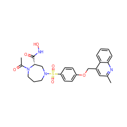 CC(=O)N1CCCN(S(=O)(=O)c2ccc(OCc3cc(C)nc4ccccc34)cc2)C[C@H]1C(=O)NO ZINC001772590683