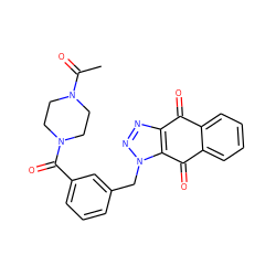 CC(=O)N1CCN(C(=O)c2cccc(Cn3nnc4c3C(=O)c3ccccc3C4=O)c2)CC1 ZINC000473152882