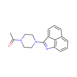 CC(=O)N1CCN(C2=Nc3cccc4cccc2c34)CC1 ZINC000003207131