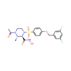 CC(=O)N1CCN(S(=O)(=O)c2ccc(OCc3cc(F)cc(F)c3)cc2)[C@@H](C(=O)NO)[C@@H]1C ZINC000013539433