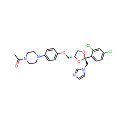 CC(=O)N1CCN(c2ccc(OC[C@@H]3CO[C@](Cn4ccnc4)(c4ccc(Cl)cc4Cl)O3)cc2)CC1 ZINC000000643143