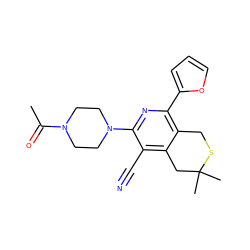 CC(=O)N1CCN(c2nc(-c3ccco3)c3c(c2C#N)CC(C)(C)SC3)CC1 ZINC000013118201