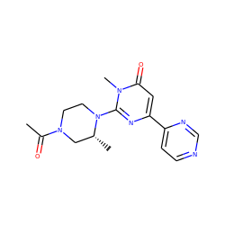 CC(=O)N1CCN(c2nc(-c3ccncn3)cc(=O)n2C)[C@H](C)C1 ZINC000139487712