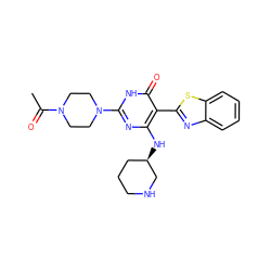 CC(=O)N1CCN(c2nc(N[C@@H]3CCCNC3)c(-c3nc4ccccc4s3)c(=O)[nH]2)CC1 ZINC001772636836