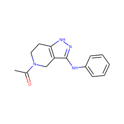 CC(=O)N1CCc2[nH]nc(Nc3ccccc3)c2C1 ZINC000072368111