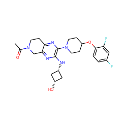 CC(=O)N1CCc2nc(N3CCC(Oc4ccc(F)cc4F)CC3)c(N[C@H]3C[C@@H](O)C3)nc2C1 ZINC001772635335