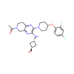 CC(=O)N1CCc2nc(N3CCC(Oc4ccc(F)cc4F)CC3)c(N[C@H]3C[C@H](O)C3)nc2C1 ZINC001772571189