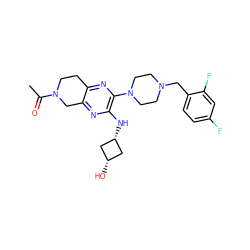 CC(=O)N1CCc2nc(N3CCN(Cc4ccc(F)cc4F)CC3)c(N[C@H]3C[C@@H](O)C3)nc2C1 ZINC001772629180