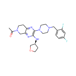 CC(=O)N1CCc2nc(N3CCN(Cc4ccc(F)cc4F)CC3)c(N[C@H]3CCOC3)nc2C1 ZINC001772621603