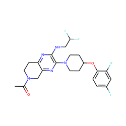 CC(=O)N1CCc2nc(NCC(F)F)c(N3CCC(Oc4ccc(F)cc4F)CC3)nc2C1 ZINC001772597906